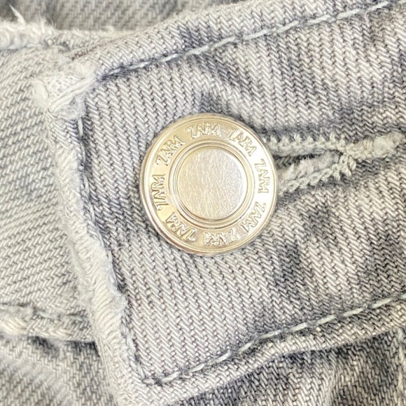 ZARA - High rise Z1975 straight leg jeans in washed gray Size 6 - Picture 5 of 8